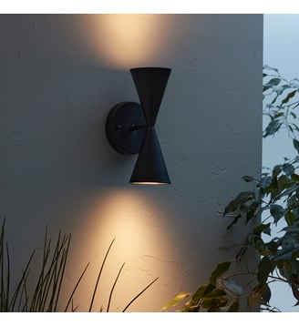 Applique extérieure double en métal - AM.PM - Noir