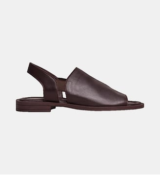 Sandales plates Jess en cuir - Jonak - Marron foncé