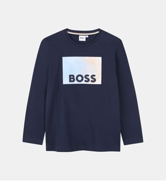 T-shirts à manches longues - BOSS Kidswear - Bleu cargo