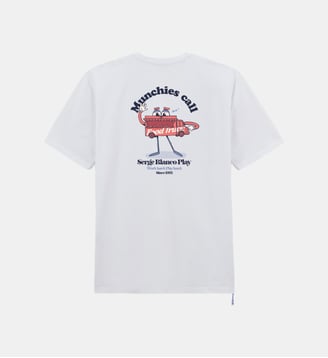 T-shirt manches courtes Théo imprimé Munchies Call - Serge Blanco - Blanc