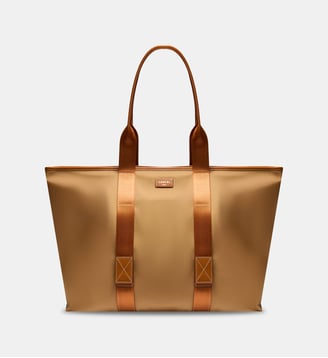 Sac cabas zippé L signature - Lancel - Beige