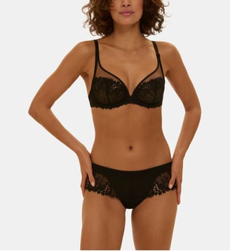 Soutien-gorge avec armature décolleté plongeant - Noir - Simone Pérèle - Noir