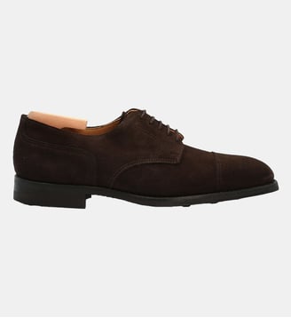 Derby ascot - cuir velours - Bowen - Marron foncé