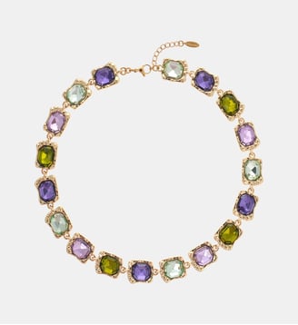 Collier pierres octogonales AMONITE - Hipanema - Parme