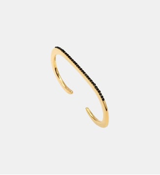Bague plaquée or chloé - kind of things - Caroline Najman - Cristal noir