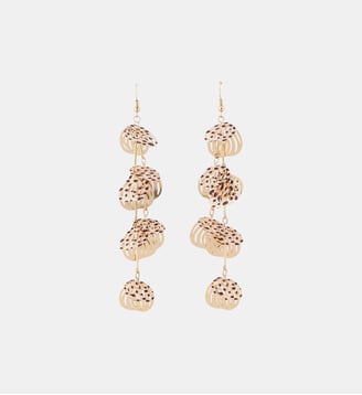 Boucles d'oreilles pétales Balagane imprimé tacheté - Balaboosté - Doré
