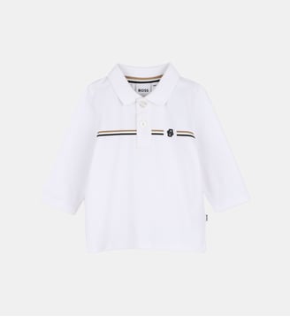 Polo manches longues - BOSS Kidswear - Blanc