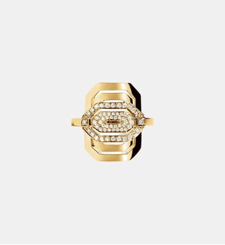 Bague Petite My Way Semi Pavée - Or Jaune & Diamants - Statement - Or jaune