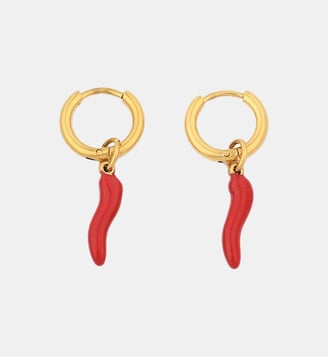 Boucles d'oreilles piment acier inoxydable - Balaboosté - Rouge
