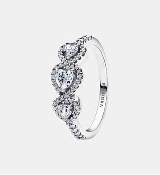 Bague Trilogie Cœur Halo - Pandora - Argenté