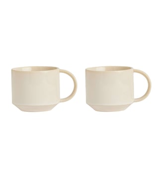 Coupe en terre cuite avec base stable - OYOY - Blanc