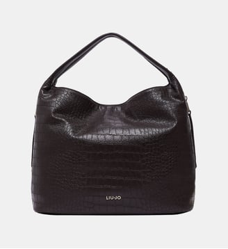 Cabas grand format effet cocco - Liu Jo - Marron foncé