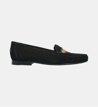 Mocassin bee black - cuir velours - Fairmount - Noir