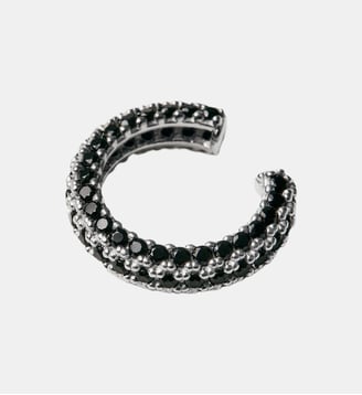 Bracelet d’oreilles en argent 925 avec cristaux noirs - Aristocrazy - Argenté
