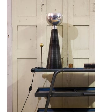 Lampe-Gong Art Déco Julia N°576- Produit chiné - Debongout - Noir