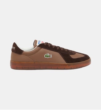 Sneakers Baseshot Pro homme en cuir - Lacoste - Marron foncé et gum
