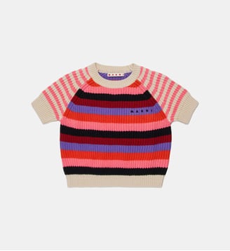 Pull col rond avec logo - Marni - Pink