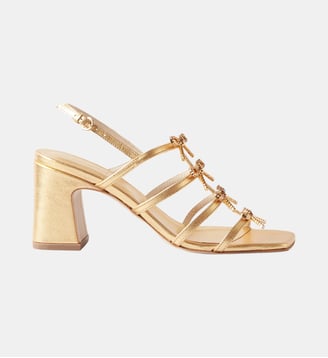 Sandales à talon cuir - Claudie Pierlot - Gold