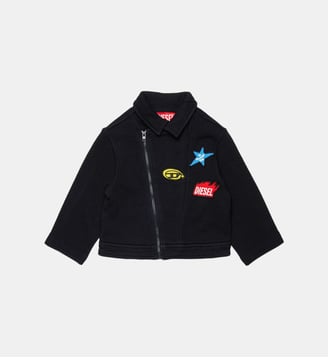 Veste biker avec logo imprimé - Diesel Kids - Noir