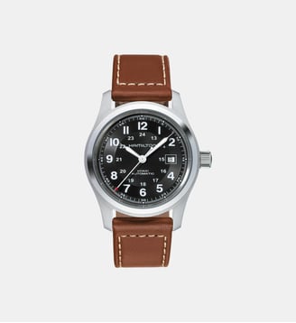 Montre automatique Khaki field Noir H70555533 - Hamilton - Argenté