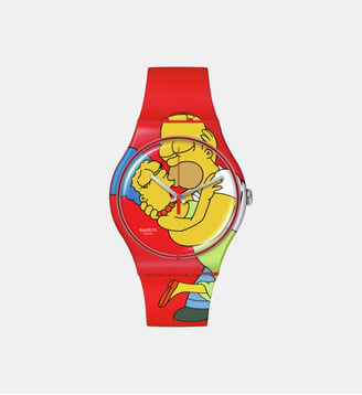 Montre The simpsons Rouge SO29Z120 - Swatch - Rouge