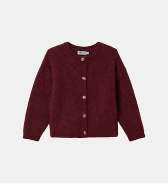 Cardigan laine et mohair - Collection Junior - Cyrillus - Cerise