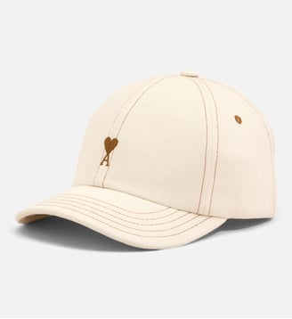 Casquette Ami de Coeur unisexe en coton - AMI Paris - Blanc crème