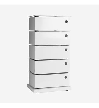 Meuble pivotant 5 casiers - Twist - Bath Bazaar - Blanc