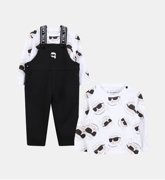 Ensemble salopette et t-shirt - Karl Lagerfeld Kids - Black