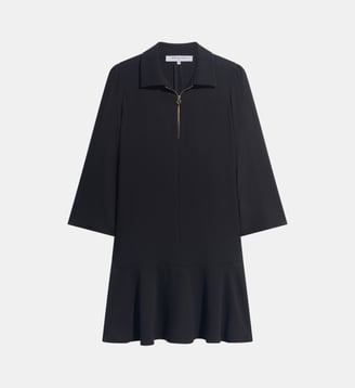 Robe volantée à zip doré - CARLA - Gerard Darel - Noir