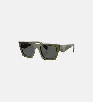 Lunettes de soleil Pillow PR A06S - Prada - Kaki transparent