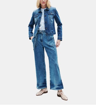 Veste vholiday - Motif uni - Coton - Coupe droite - Caroll - Denim stone
