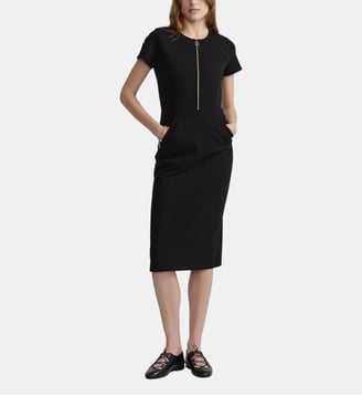 robe midi zippée - Agnès b. - Noir