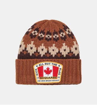 Bonnet en laine mélangée norvégienne - Dsquared2 - Brun