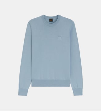 Pull modèle Kanovano coton et cachemire - BOSS - Bleu pâle