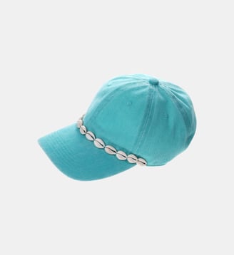 Casquette avec coquillages CAPY - Wild - Bleu turquoise