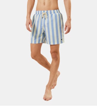 Short de bain - Faguo - Écru et bleu clair
