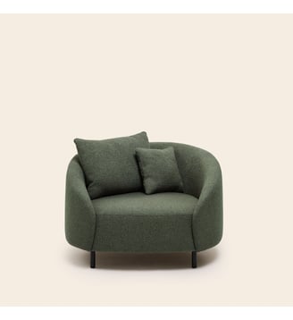 Fauteuil  Revêtement en tissu texturé - Madura - Vert