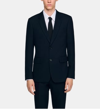 Veste de costume slim en laine Sandro