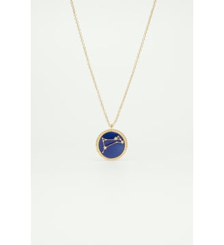 Collier pendentif signe astrologique bélier - Les Néréides - Bleu