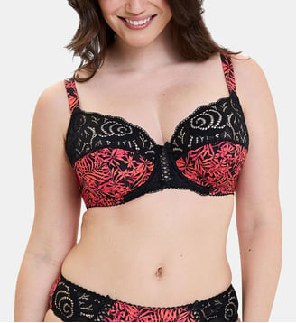 Soutien-gorge Amelie Print - Sans Complexe - Feuillage corail