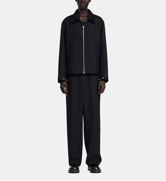 Blouson zippé laine - Sandro - Noir