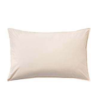 Taie d'oreiller unie en percale de coton lavée, DELICATE Essix