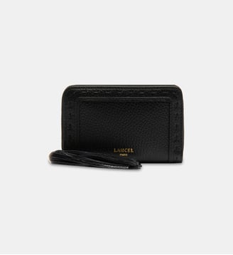 Petit portefeuille zippé en cuir signature - Lancel - Noir