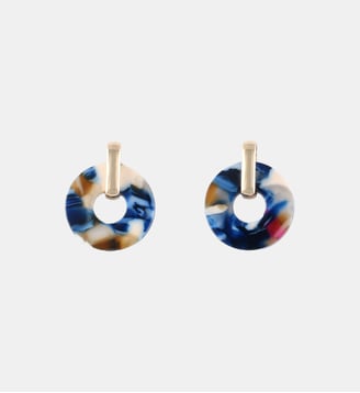 Boucles d'oreilles disques en résine bleue - Balaboosté - Bleu