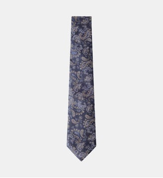 Cravate Paisley En Soie - Hackett London - Airforce blue