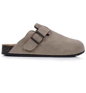 Sabots semelle intérieure cuir extra-flex - patch talon confort - Isotoner - Taupe