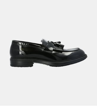 Mocassin tiberio - cuir lisse - Colisée Paris - Noir