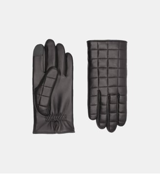 Gants James Homme Cuir Doublés Alpaga - Agnelle - Noir