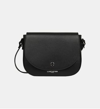 Sac besace Bao en cuir grainé - Lancaster - Noir